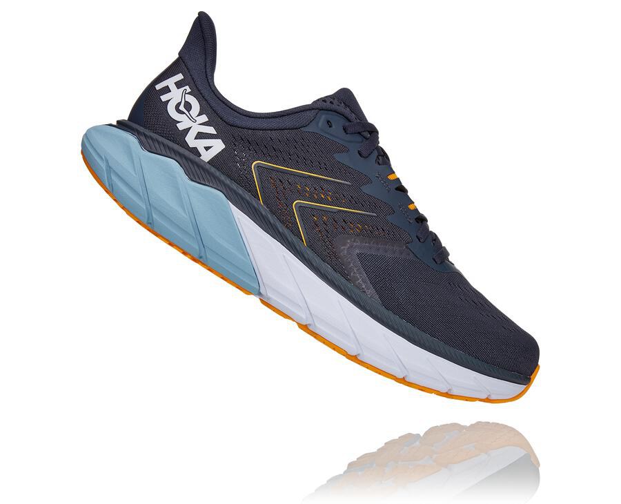 Running Shoes Mens - Hoka One One Arahi 5 - Navy - ULKPXEC-30